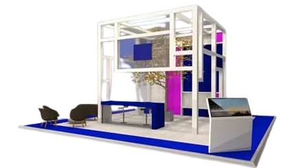 Stand d'exposition fabriqué par PLV Algérie