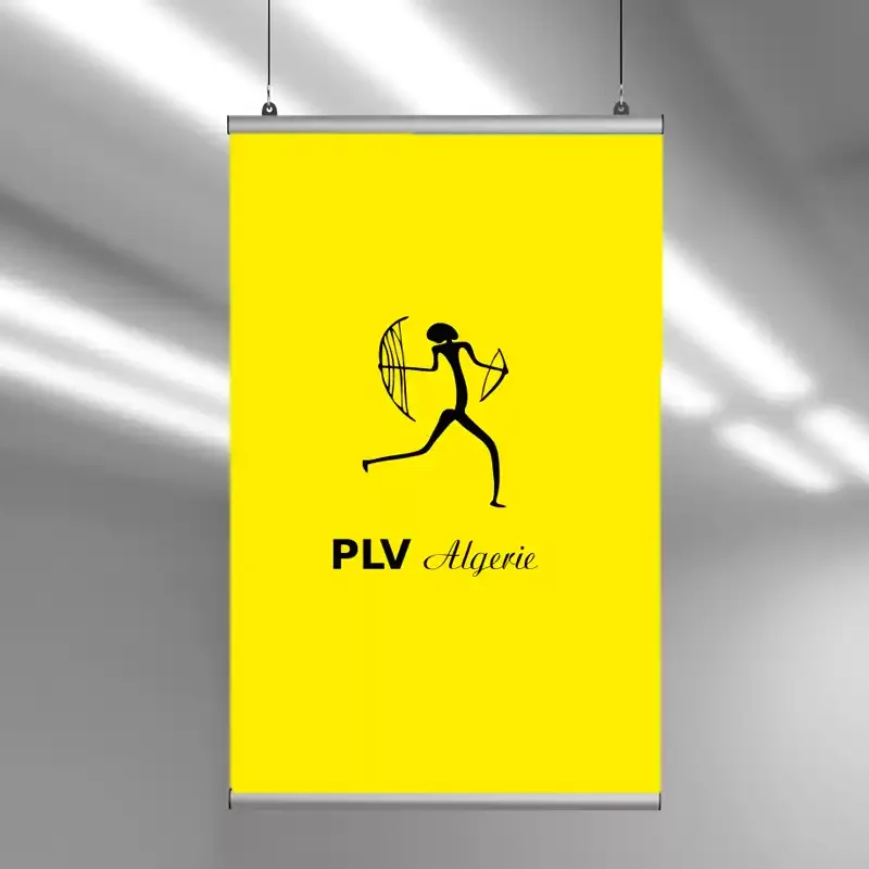 kakemono support affiche publicitaire ou accroche affiche suspondu